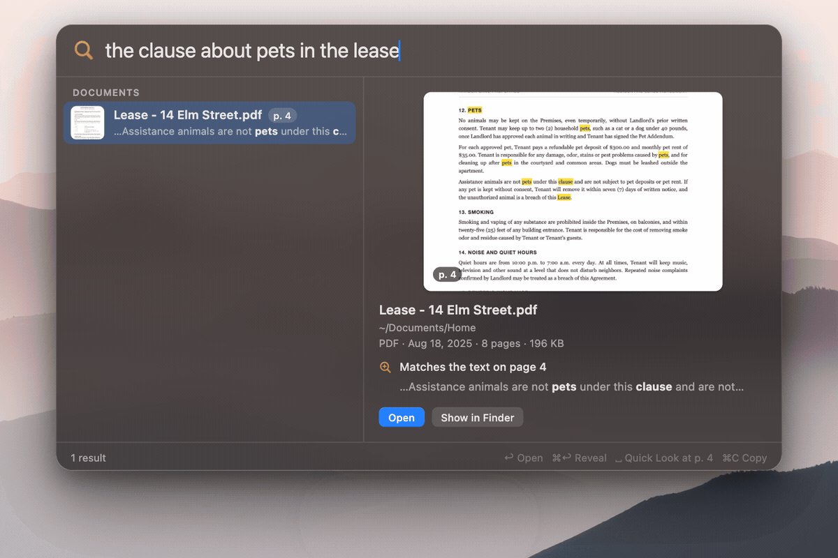 DigUp：用一句话搜遍 Mac 里的照片、PDF、录音和视频，全部在本机完成